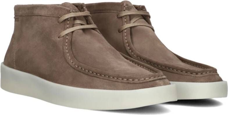 Hugo Boss Beige Leren Lage Sneakers Clay Desb Beige Heren