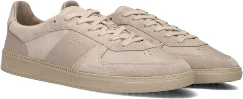 Hugo Boss Beige Suède Lage Sneakers Beige Heren