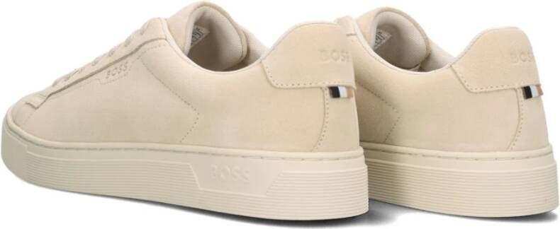 Hugo Boss Beige Suède Lage Top Sneakers Rhys_tenn Beige Heren