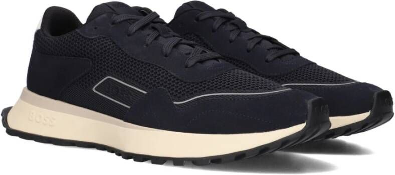 Hugo Boss Blauwe Lage Sneakers Jonah_runn Blue Heren