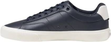 Hugo Boss Blauwe Leren Sneakers Herfst Winter Collectie Blue Heren