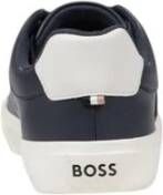 Hugo Boss Blauwe Leren Sneakers Herfst Winter Collectie Blue Heren