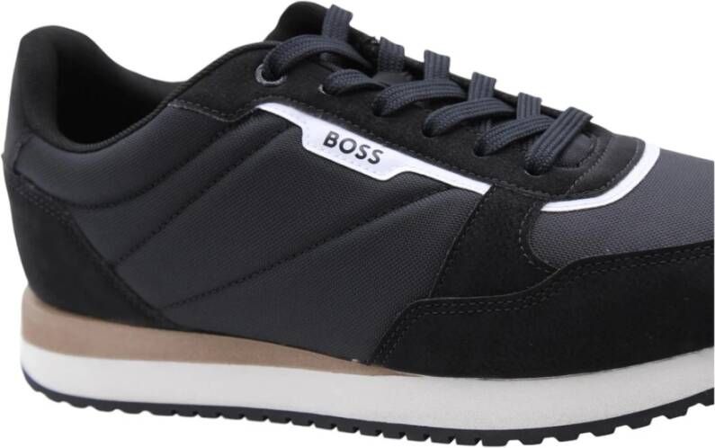 Hugo Boss Bosstraat Sneakers voor Mannen Black Heren