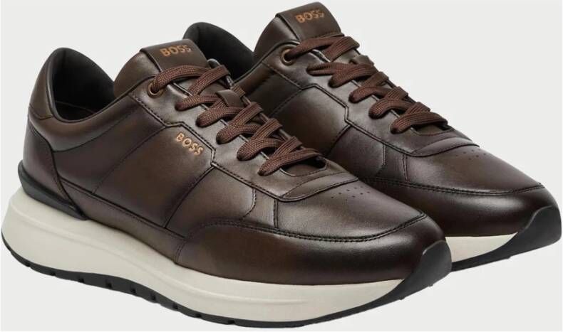 Hugo Boss Bruine Sneakers Jace voor Mannen Brown Heren