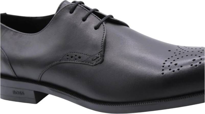 Hugo Boss Elegante Business Flats voor Mannen Black Heren