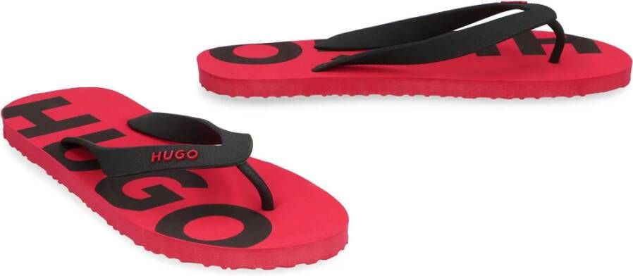 Hugo Boss Flip Flops & Sliders Red Heren