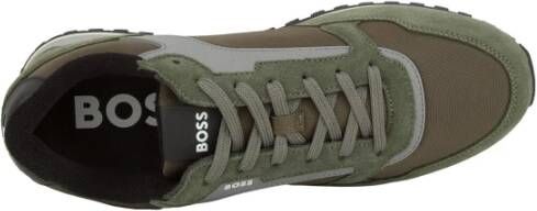 Hugo Boss Groene Sneaker voor Mannen Green Heren