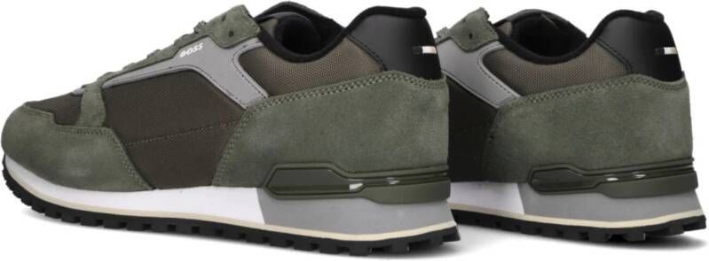 Hugo Boss Groene Suède Lage Sneakers Green Heren