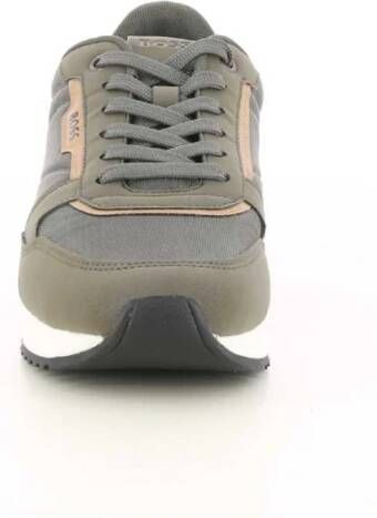 Hugo Boss Heren Khaki KAI Runn Sneakers Green Heren