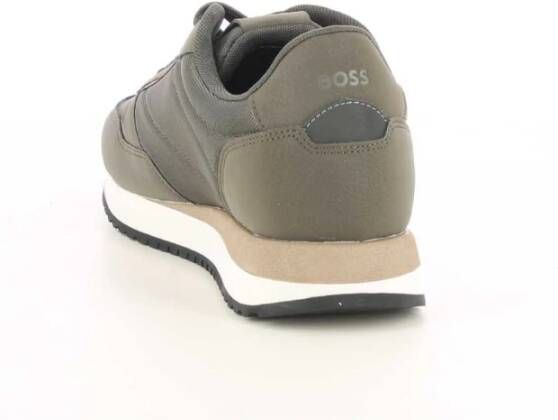 Hugo Boss Heren Khaki KAI Runn Sneakers Green Heren