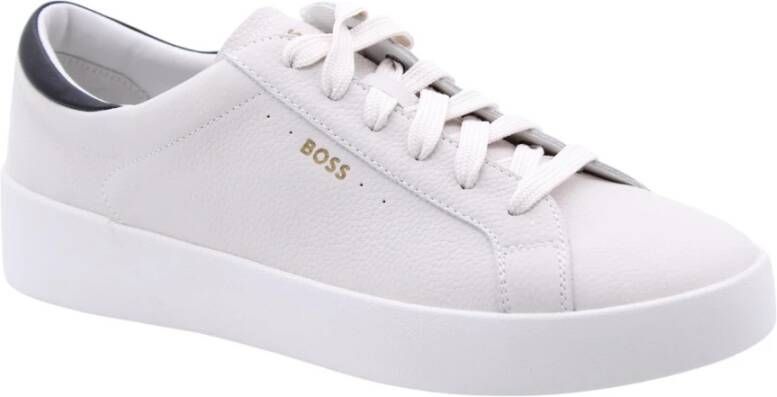 Hugo Boss Heren Klaverstraat Sneakers Verhoog Stijl White Heren