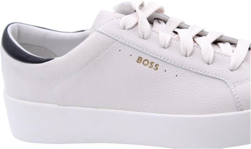 Hugo Boss Heren Klaverstraat Sneakers Verhoog Stijl White Heren