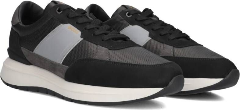 Hugo Boss Heren Mesh Sneakers Jace Runn Gray Heren