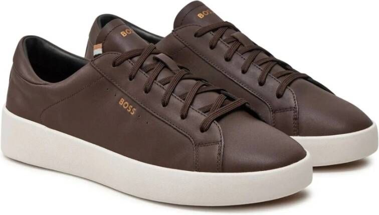 Hugo Boss Heren Mode Sneakers Brown Heren