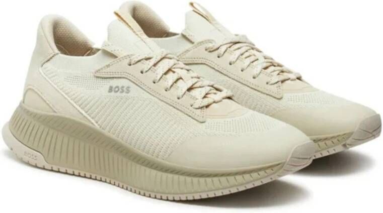 Hugo Boss Heren Sneakers Ttnm_Evo_Slon_Knrsd Beige Heren