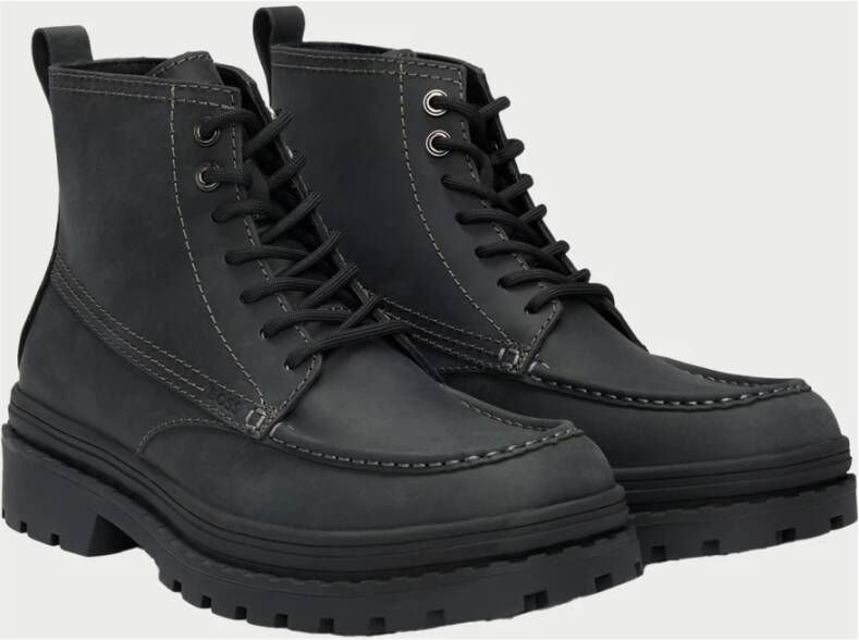 Hugo Boss Heren Veterschoenen van leer Nebular Black Heren