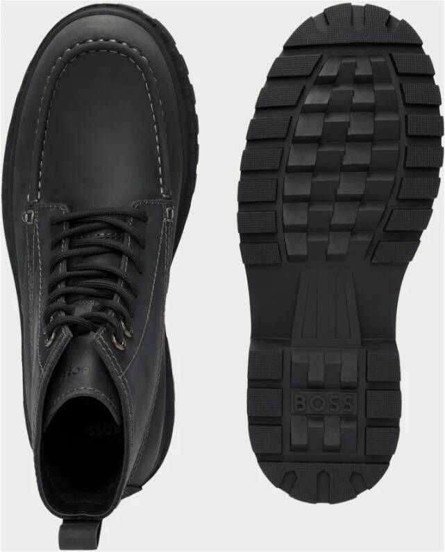 Hugo Boss Heren Veterschoenen van leer Nebular Black Heren