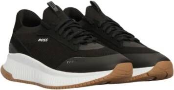 Hugo Boss Hoge stoffen sneakers zwarte kleur Black Heren