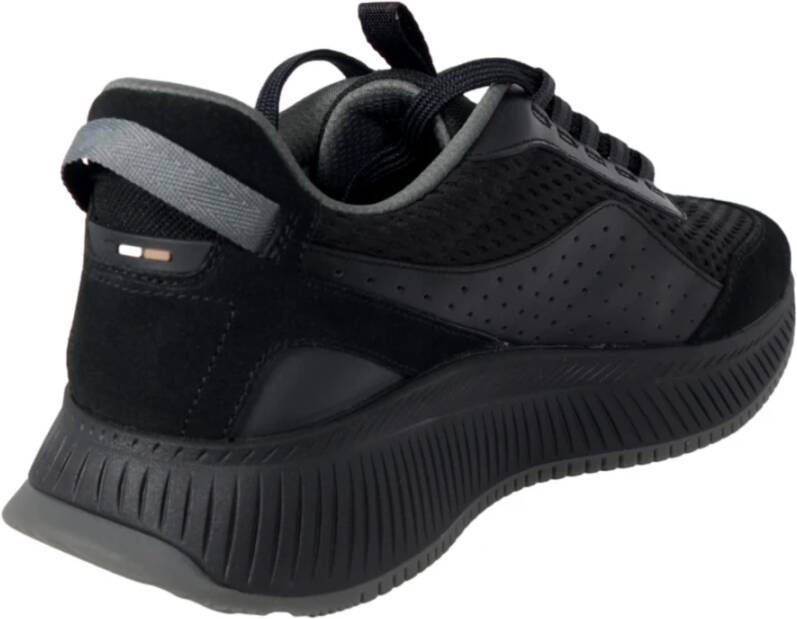 Hugo Boss Hybride Leren en Suède Sneakers Black Heren