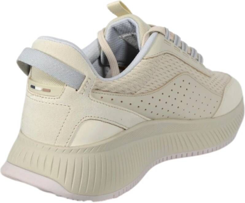 Hugo Boss Hybride Sneakers van Glad en Suède Leer Beige Heren