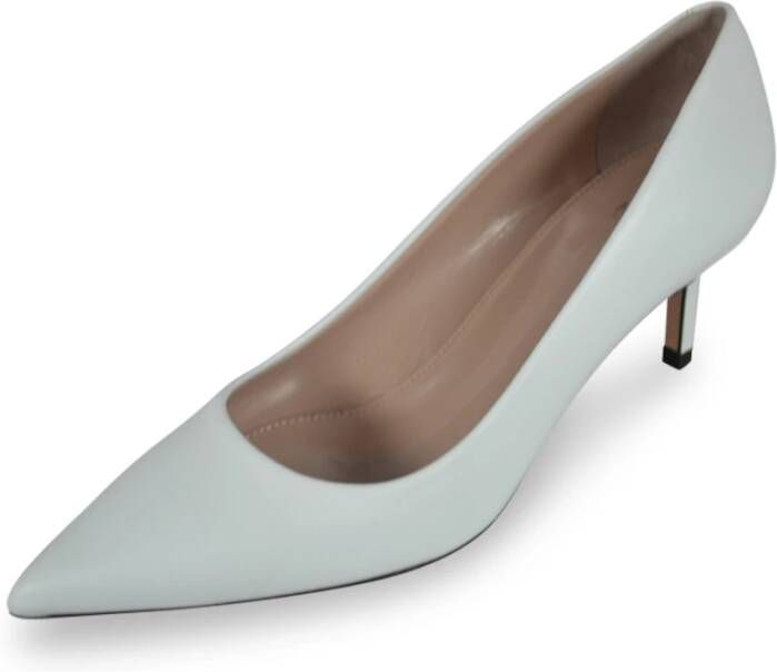 Hugo Boss Ines Pump Wit Leer Hoge Hak White Dames