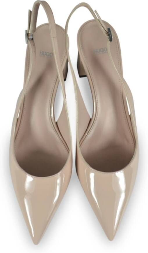 Hugo Boss Ines Sling Blokhak Pumps Beige Dames