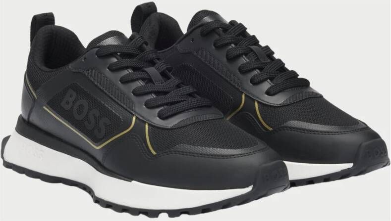 Hugo Boss Jonah Runner Sneakers met Groot Logo Black Heren