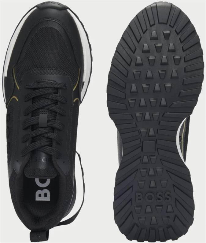 Hugo Boss Jonah Runner Sneakers met Groot Logo Black Heren