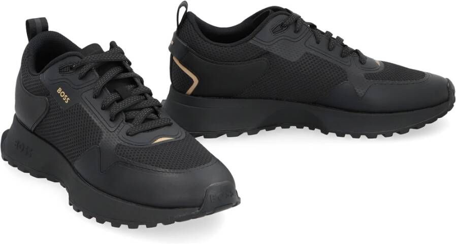 Hugo Boss Jonah Stoffen Sneakers met Mesh Inzetstukken Black Heren