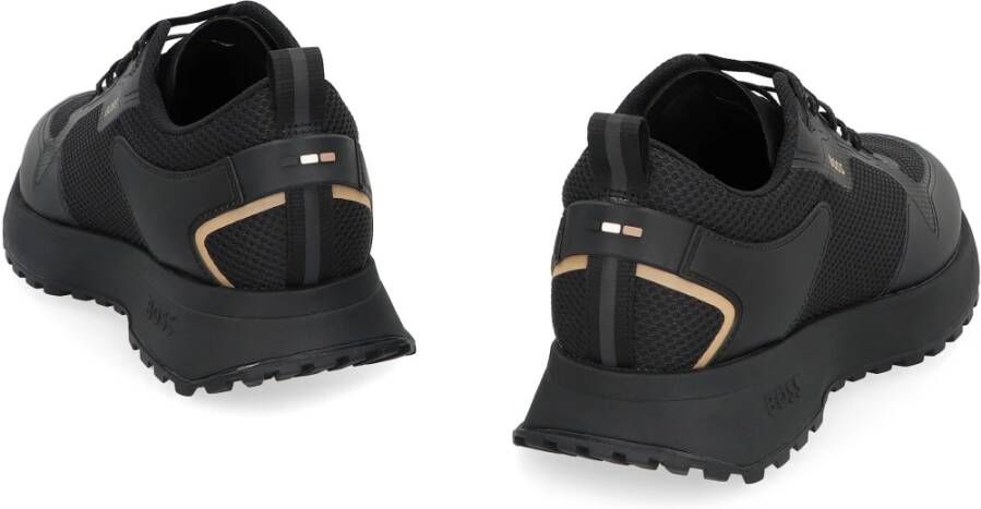 Hugo Boss Jonah Stoffen Sneakers met Mesh Inzetstukken Black Heren