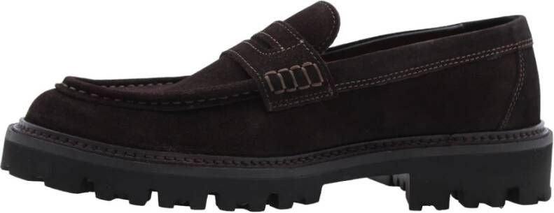 Hugo Boss Klassieke Leren Mocassin Veldstraat Brown Heren