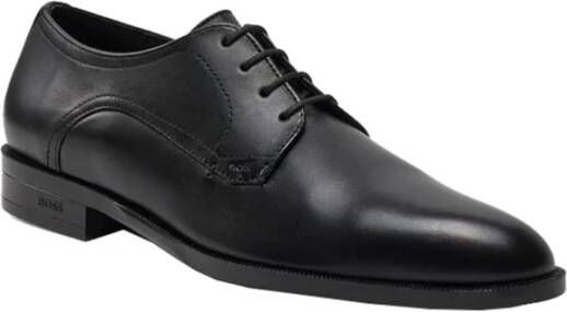 Hugo Boss Lage Leren Schoenen Black Heren