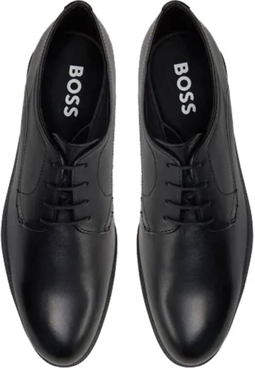 Hugo Boss Lage Leren Schoenen Black Heren