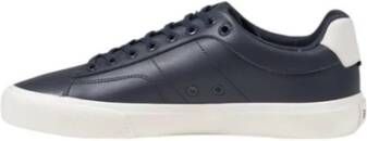 Hugo Boss Lage Leren Sneakers Blue Heren