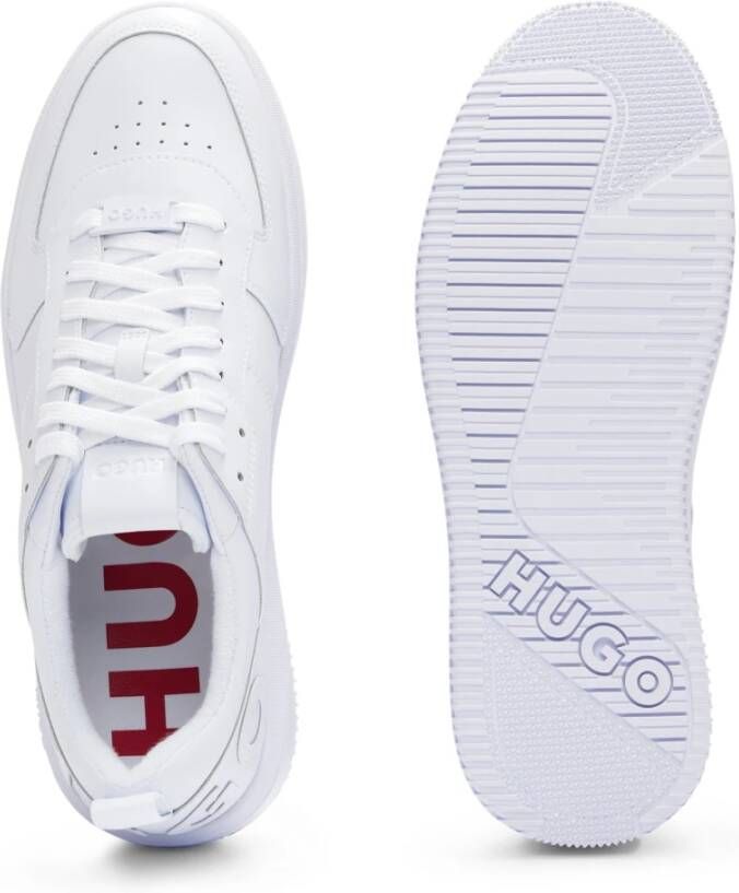 Hugo Boss Lage Sneakers met Veters en Logo White Heren