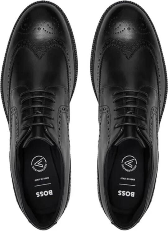 Hugo Boss Leren Dressletic Derb Bobr Schoenen Black Heren