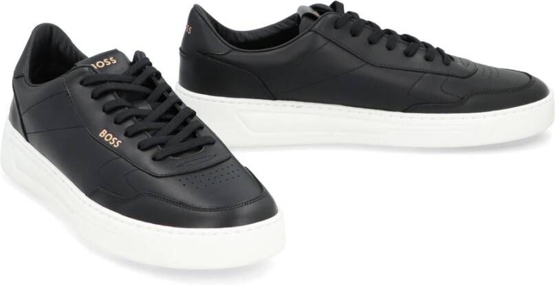 Hugo Boss Leren lage sneakers Black Heren