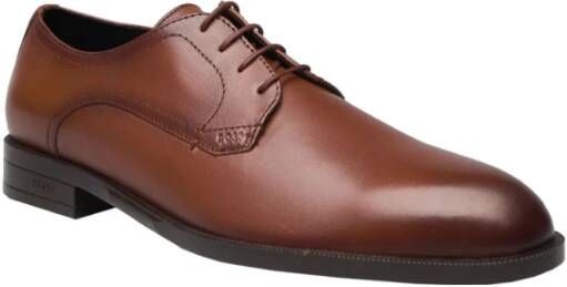 Hugo Boss Leren platte schoenen Brown Heren