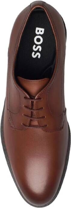 Hugo Boss Leren platte schoenen Brown Heren