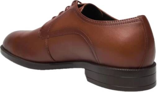 Hugo Boss Leren platte schoenen Brown Heren