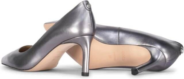 Hugo Boss Leren pumps met puntige neus Gray Dames