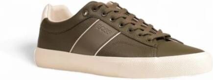 Hugo Boss Leren Sneaker Collectie voor Mannen Green Heren