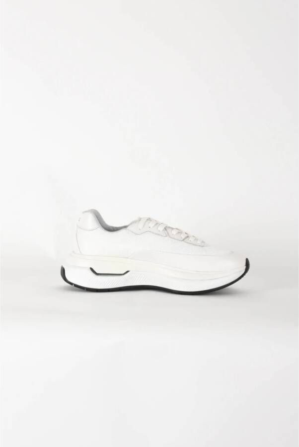 Hugo Boss Leren Sneakers met Rubberen Zool White Heren