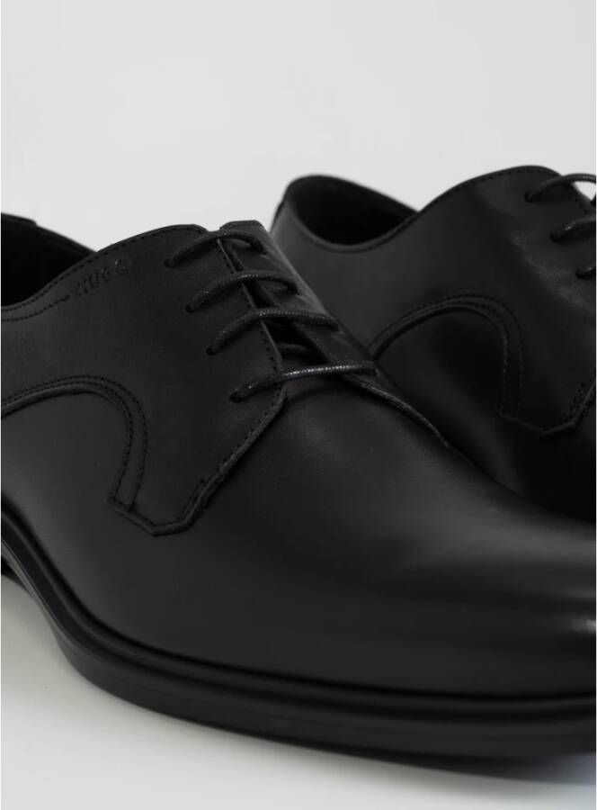 Hugo Boss Leren Veterschoenen Black Heren