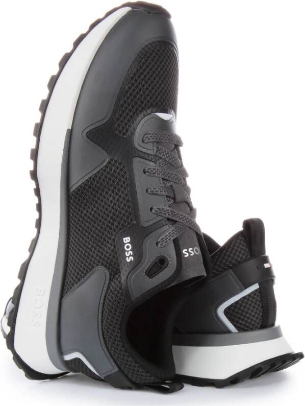 Hugo Boss Mesh Runner in Zwart Grijs Multicolor Heren