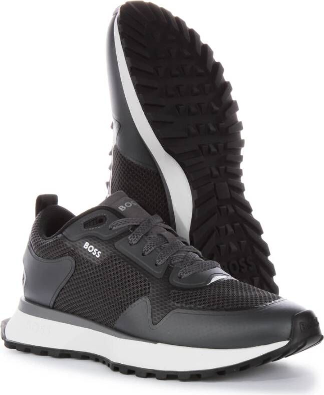 Hugo Boss Mesh Runner in Zwart Grijs Multicolor Heren