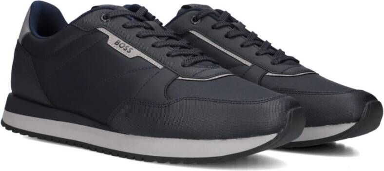 Hugo Boss Nylon Sneakers Kai Runn Stijlvol Comfort Blue Heren