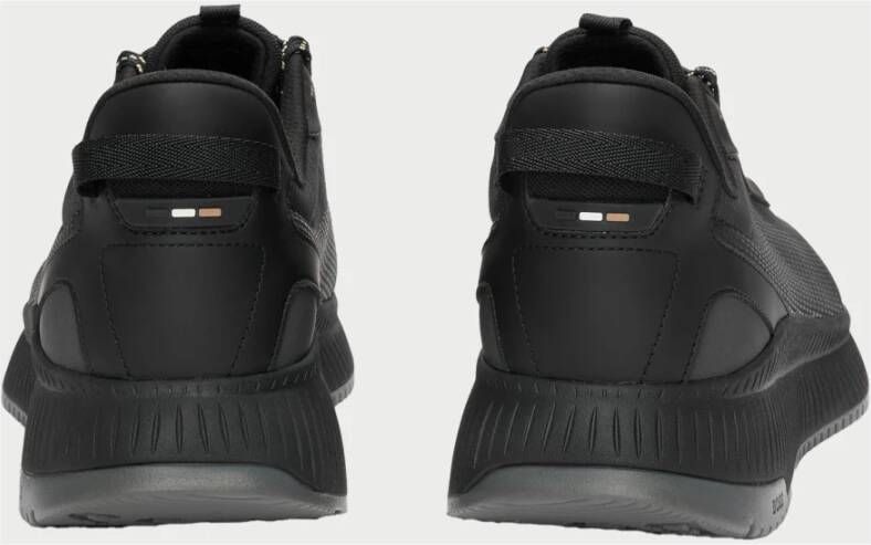 Hugo Boss Sportieve Sneakers met Mesh en Logo Black Heren