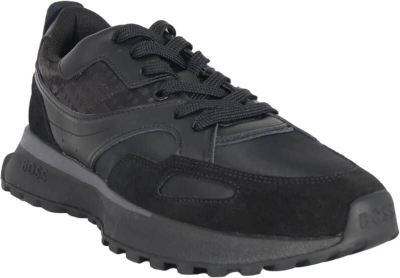 Hugo Boss Sportieve Sneakers van Gemengde Materialen Jonah Runn Zwart Black Heren