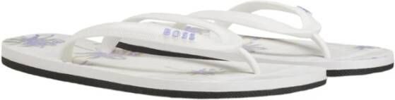 Hugo Boss Stijlvolle Slippers voor de Zomer White Heren